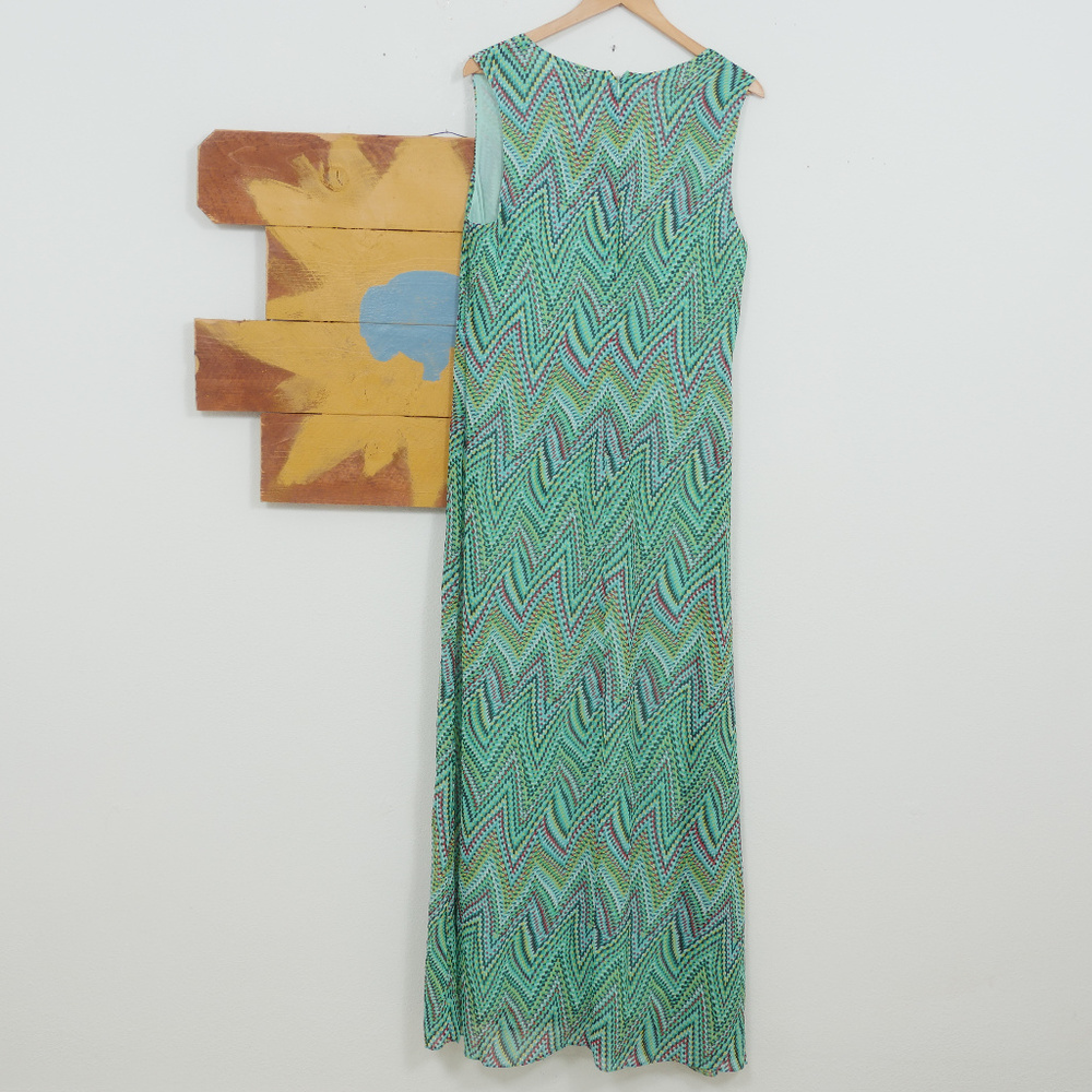 Sharagano Sleeveless Maxi Dress with Aztec Print - Picture 6 of 8